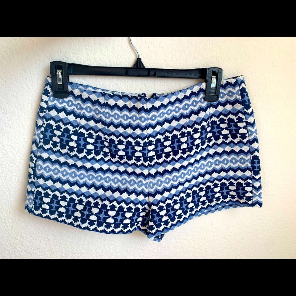 Navy/White Tribal Print Shorts